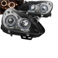 Μπροστινά Φανάρια Set Για Opel Corsa D 06-11 Angel Eyes Μαύρα H7/H1 Depo - Headlights - Xenon - Bulbs